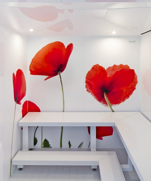 [Translate to Austria:] Dampfbad D6 Mohn-Druckdesign