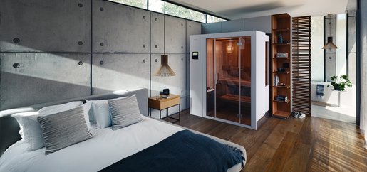 Die innovative Sauna S1 als Sauna en suite