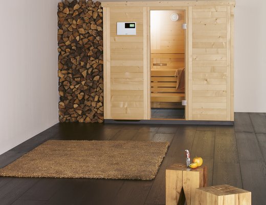 Vielseitig anpassbare Sauna aus Massivholz, Sauna EMPIRE