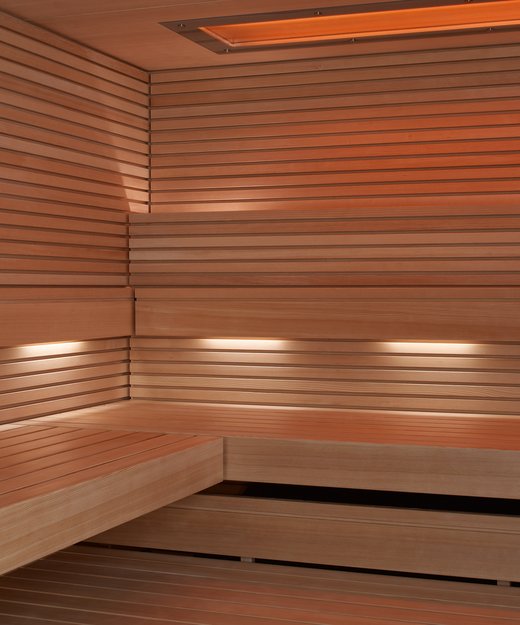 [Translate to Austria:] KLAFS Sauna PURE Inneneinrichtung